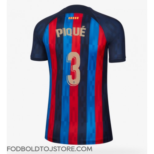 Barcelona Gerard Pique #3 Hjemmebanetrøje Dame 2022-23 Kortærmet